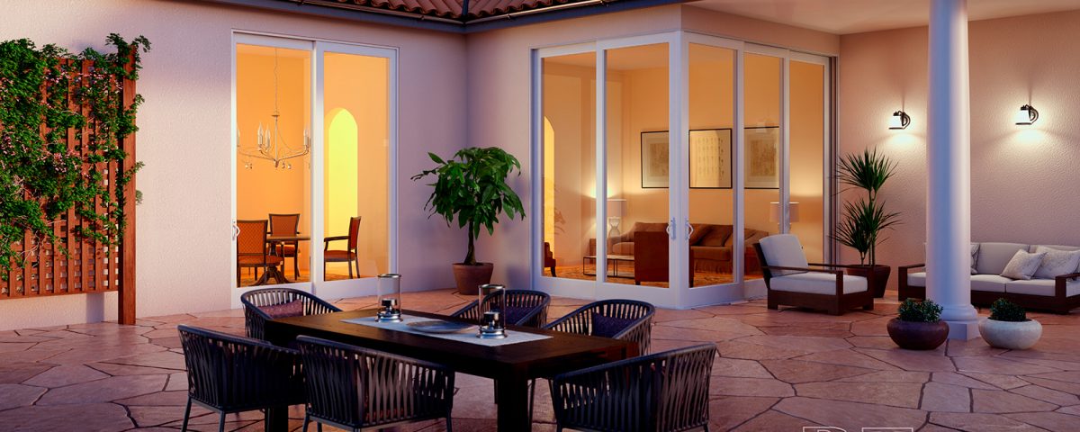 Glass Sliding Doors - 90 Degree PGT Sliding Glass Doors - Corner Sliding Doors