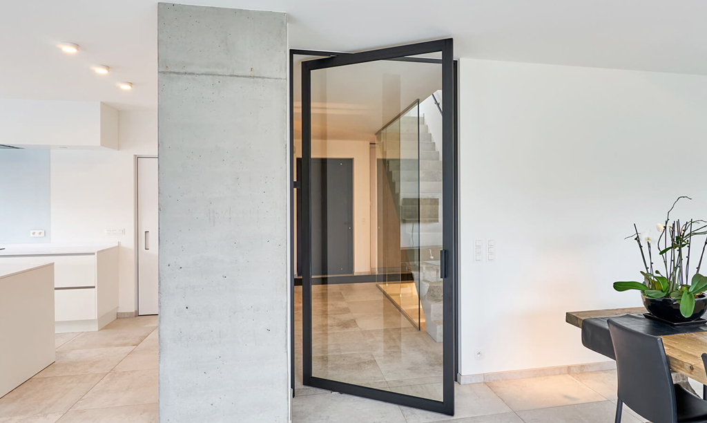 Euro-Wall Impact-Rated Pivot Door