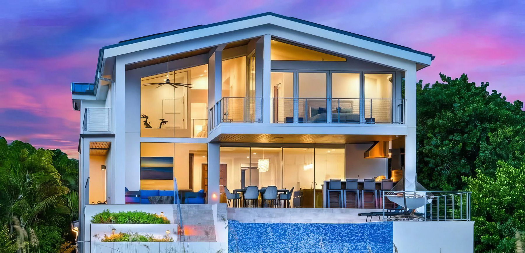 Euro-Wall’s Vista Fold impact folding door system is ideal for coastal Florida homes. 